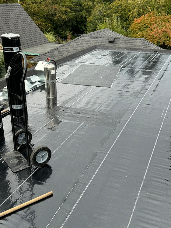 Completed Flat Roof On Gorge Road In Victoria BC